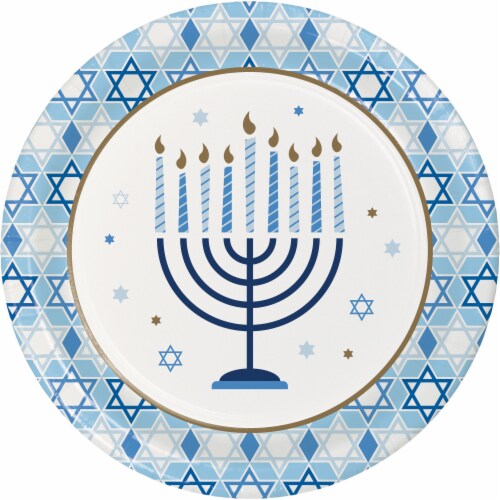 Hanukkah Paper Dessert Plates