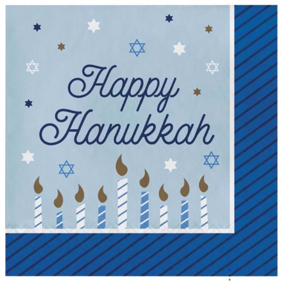 Happy Hanukkah Luncheon Napkins