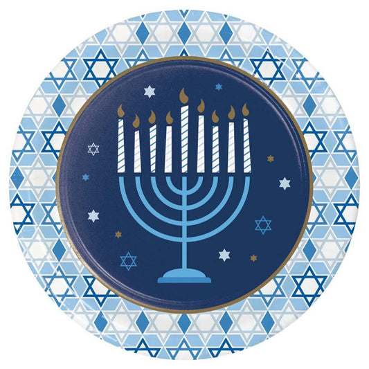 Hanukkah Paper Dinner Plates