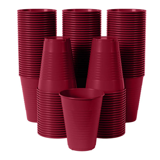 12 oz Burgundy Plastic Cups