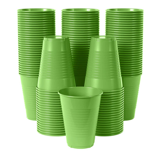 12 Oz. Lime Green Plastic Cups