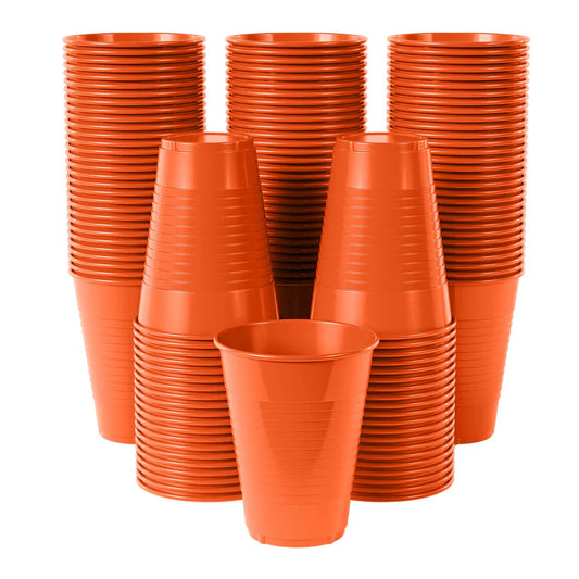 12 Oz. Orange Plastic Cups