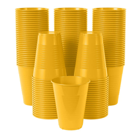 12 Oz. Yellow Plastic Cups