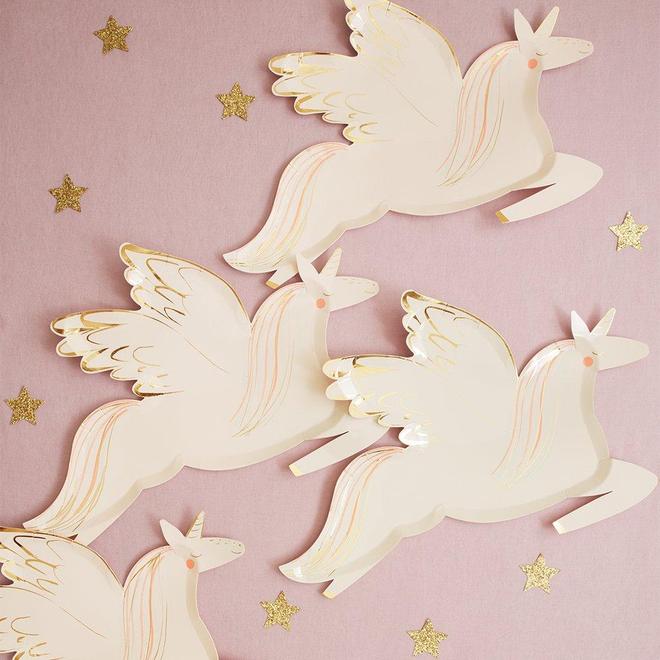 Winged Unicorn Plates (x8)