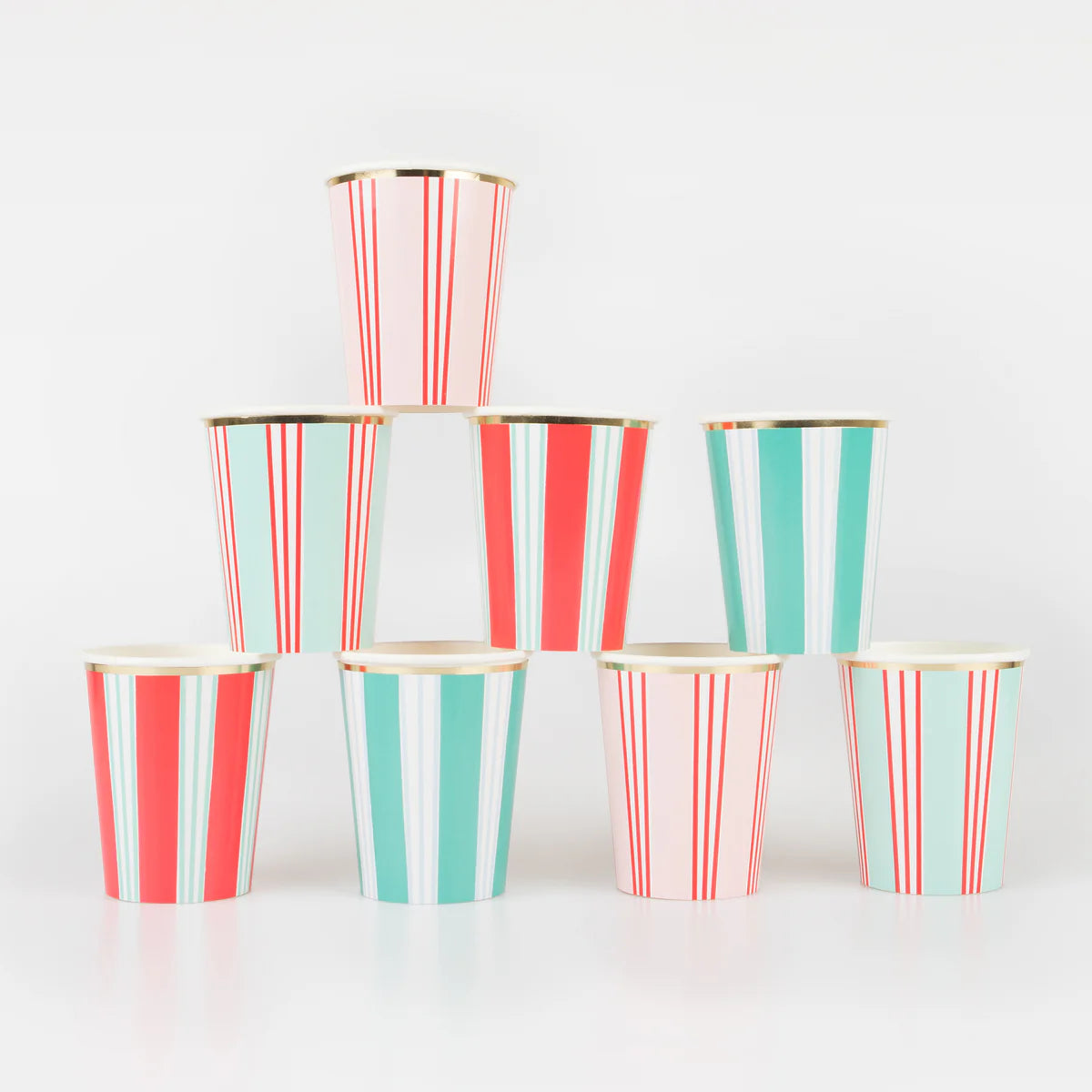 Festive Stripe Cups