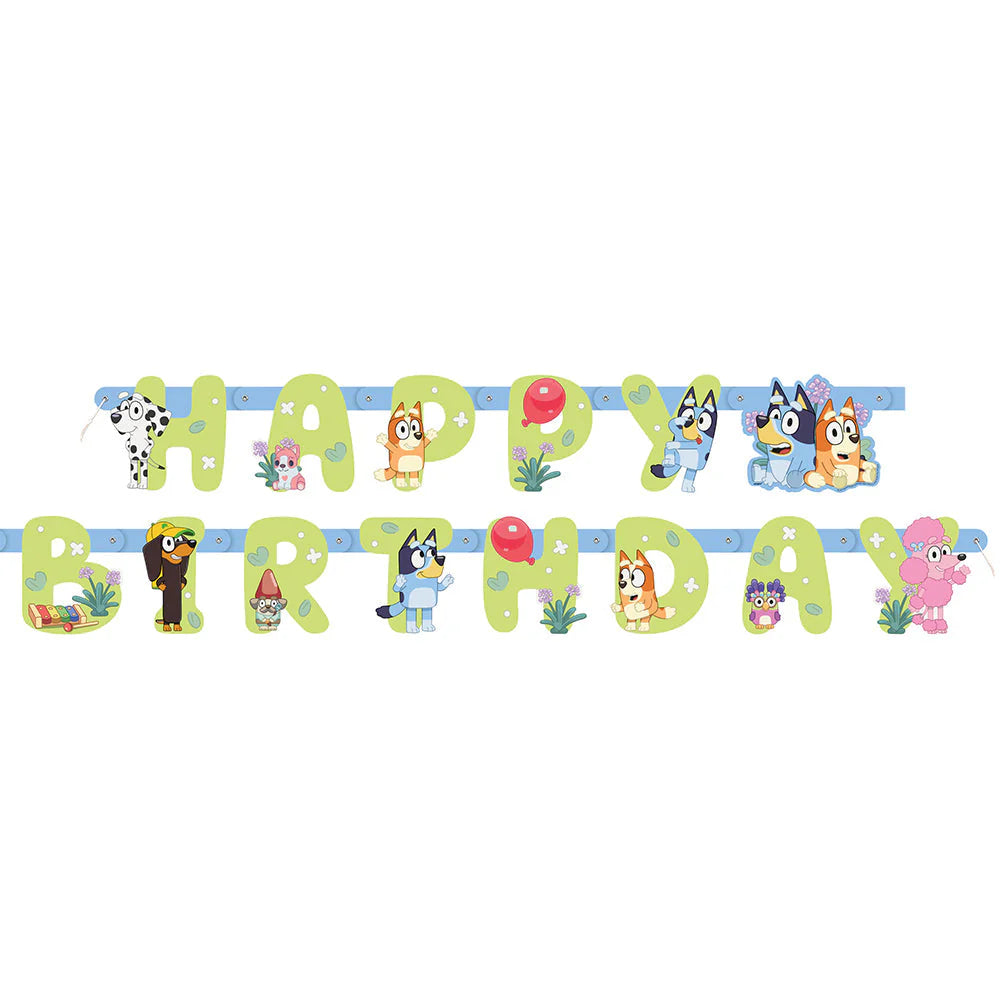 Bluey Happy Birthday Banner