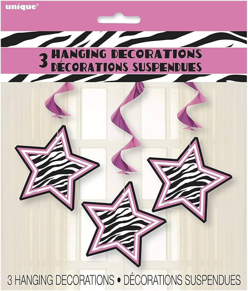 Zebra Passion Pink Hanging Decorations