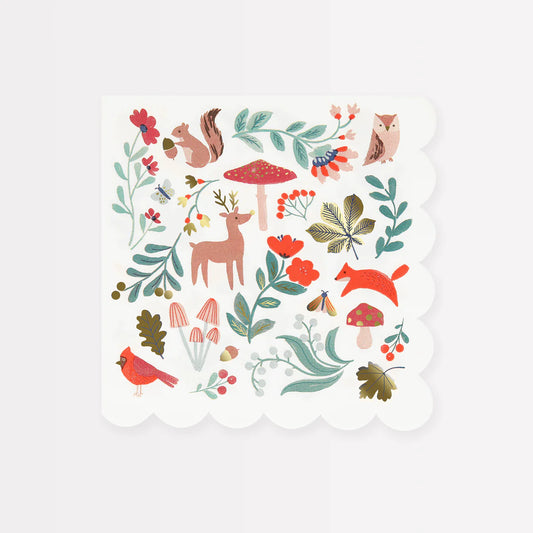 Winter Woodland Luncheon Napkins