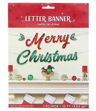 Merry Christmas Red & Green Banner