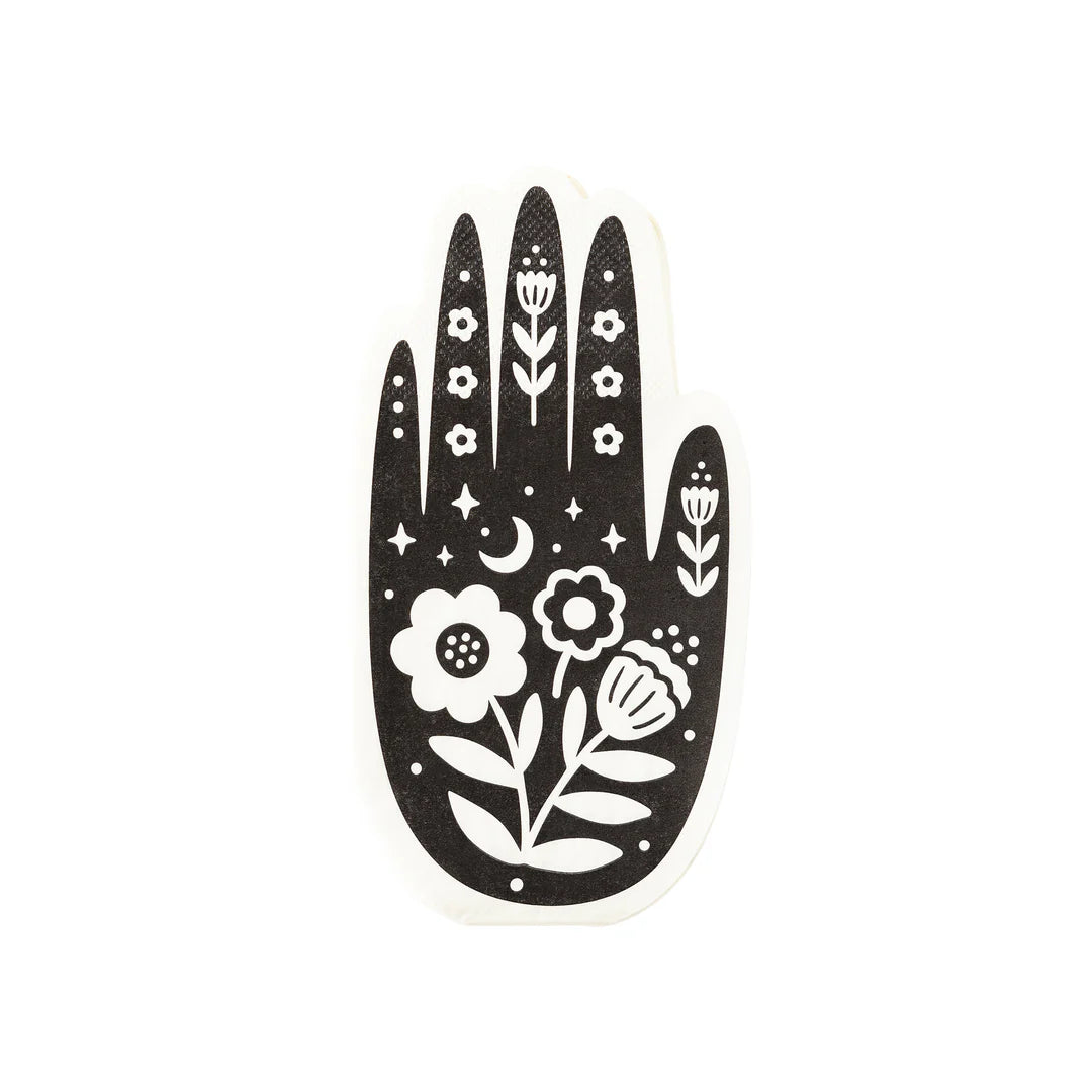 Folk Halloween Hand Shaped Paper Napkins