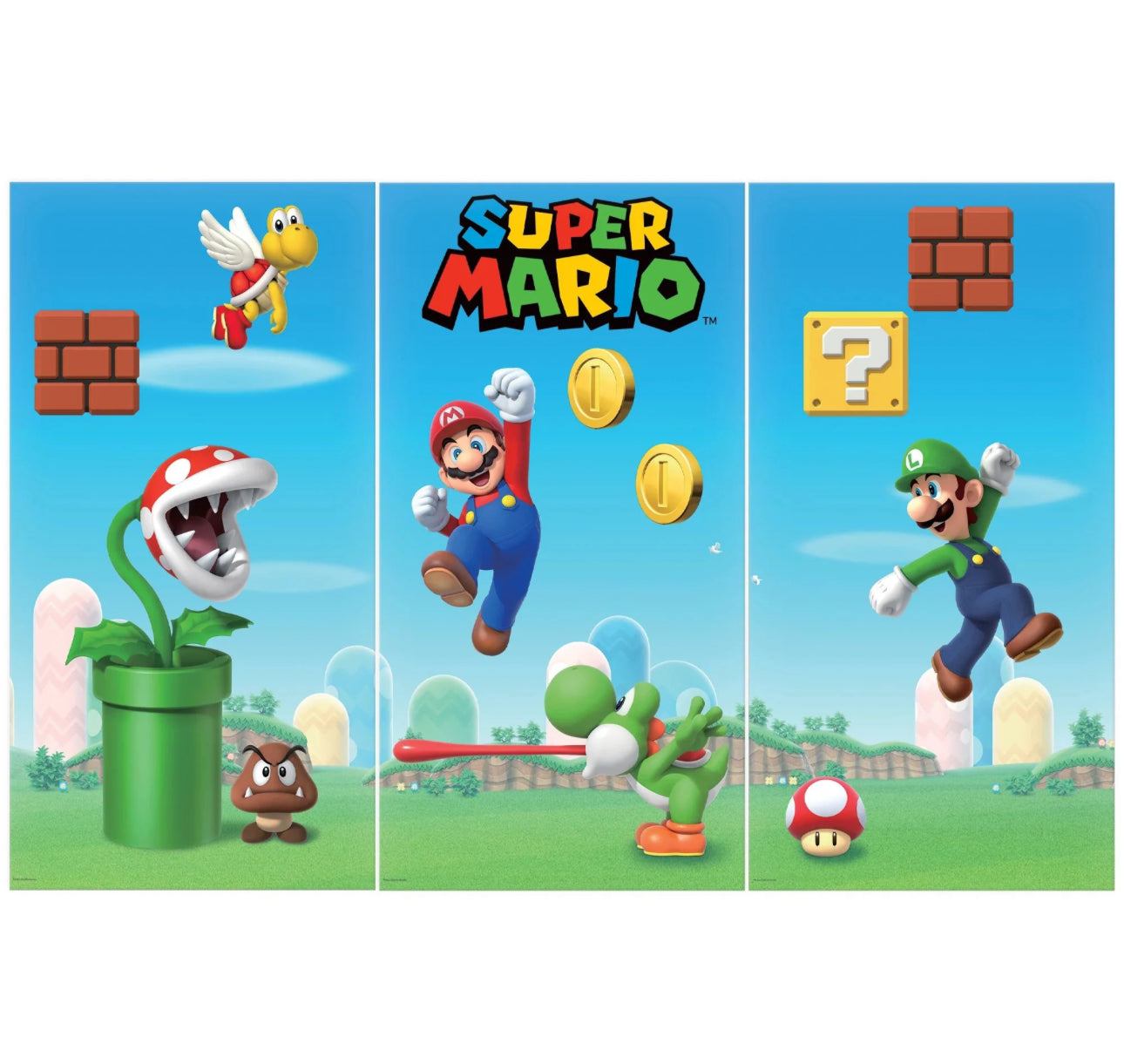 Super Mario Bros Wall Backdrop – Fiesta Supply