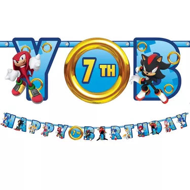 Sonic the Hedgehog Birthday Banner Kit