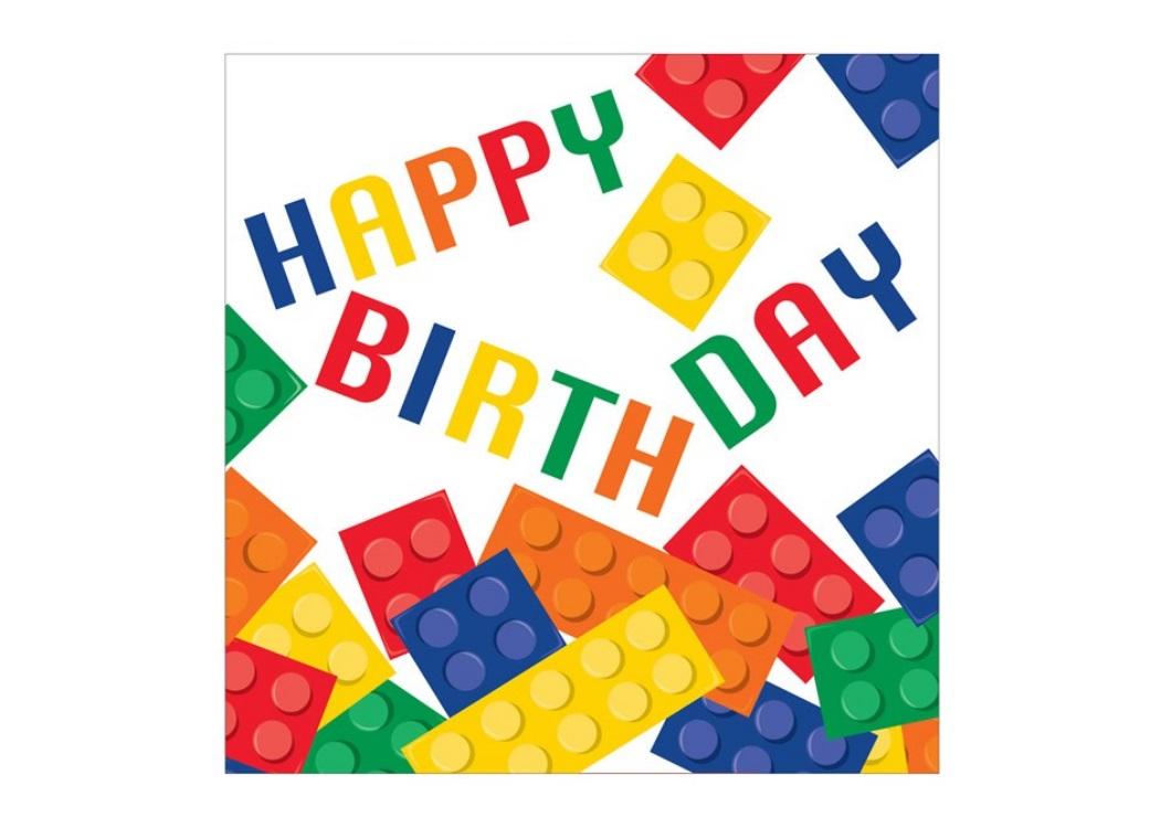 Lego/ Block Party Happy Birthday Luncheon Napkins