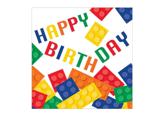 Lego/ Block Party Happy Birthday Luncheon Napkins