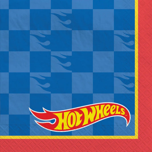 Hot Wheels Blue Beverage Napkins