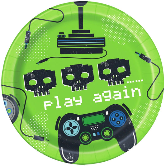 Play Again Gamer Dessert Plates