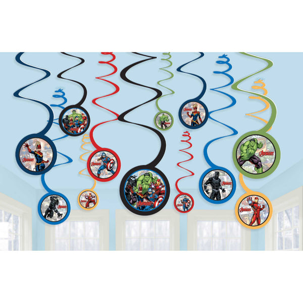 Avengers Hanging Swirl Decorations