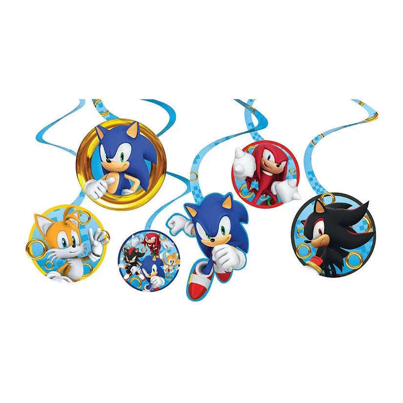 Sonic the Hedgehog Swirl Decorations