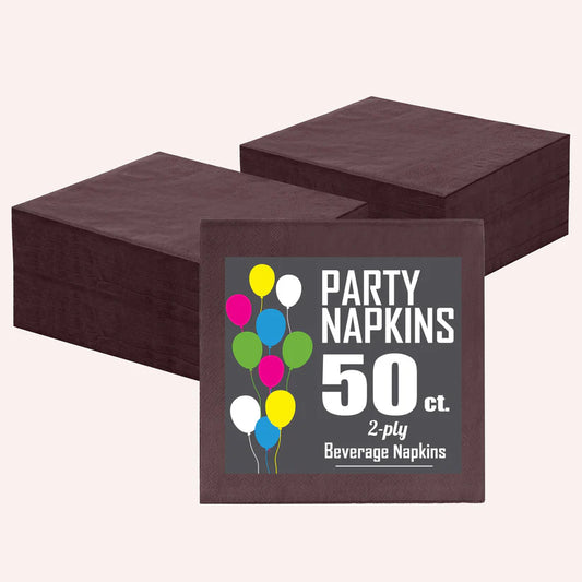 Brown Beverage Napkins (50ct)