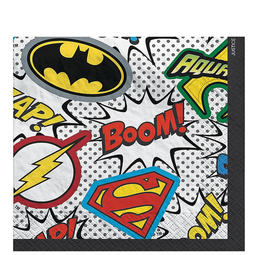 Justice League Heroes Unite Beverage Napkins