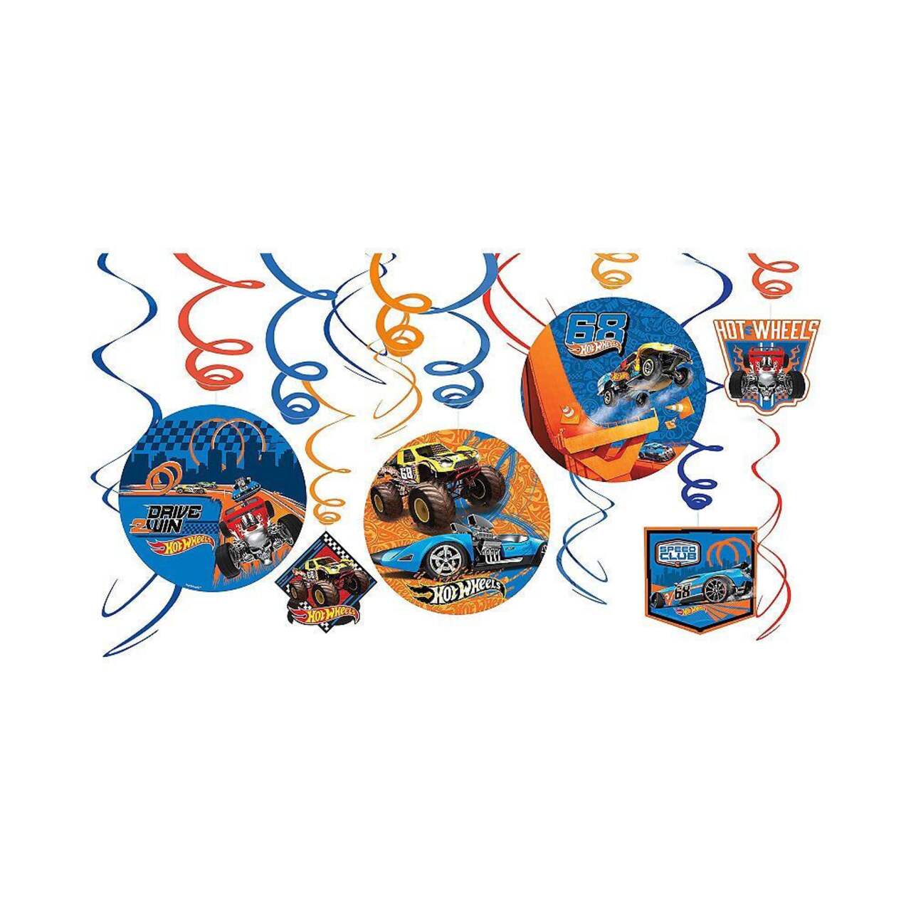 Hot Wheels Swirl Decorations