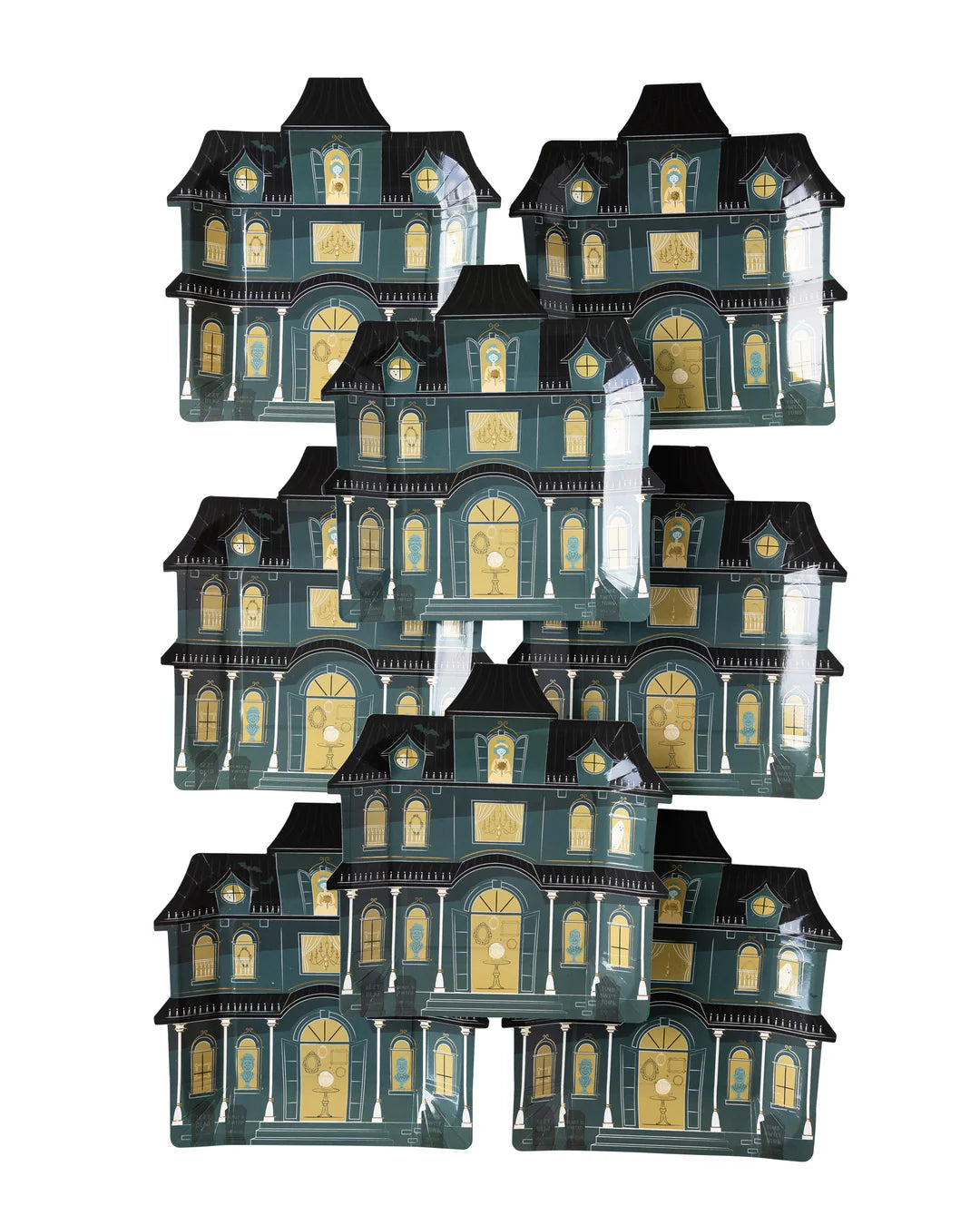 Haunted Village Mansion Shaped Paper Plates