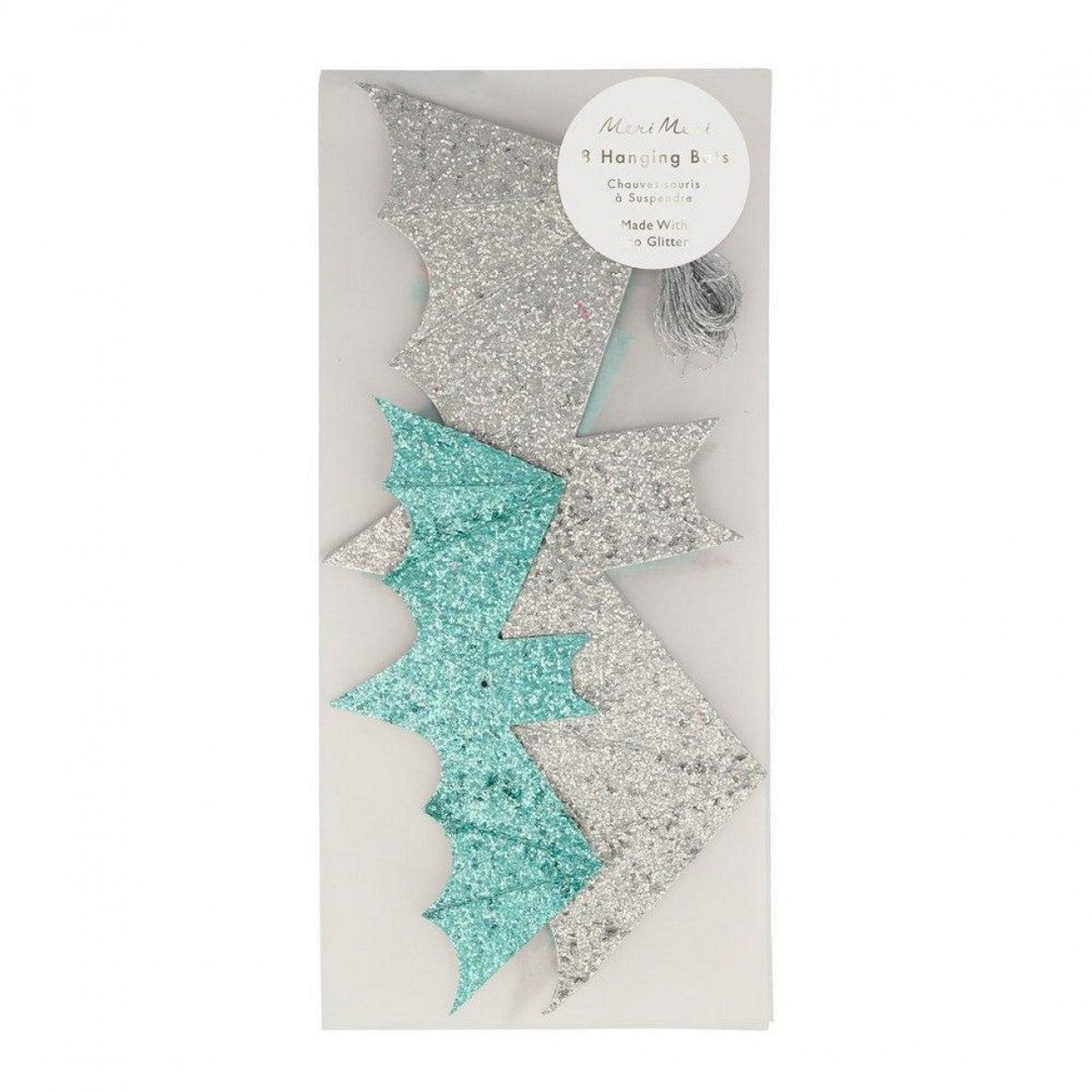 Pastel Halloween Glitter Hanging Bats