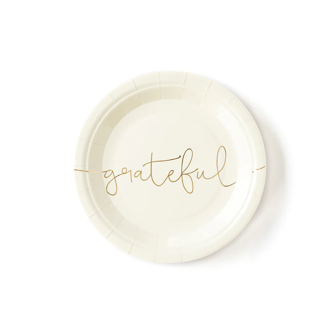 Thankful/ Grateful Dessert Plates