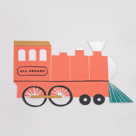 Train Napkins (x16)