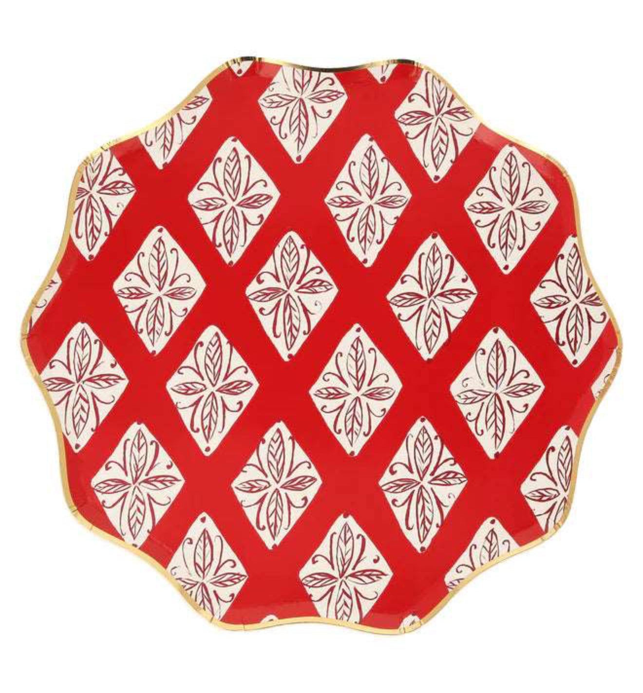Block Print Dinner Plates (x8)