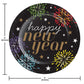 Happy New Year Multicolor Dinner Plates