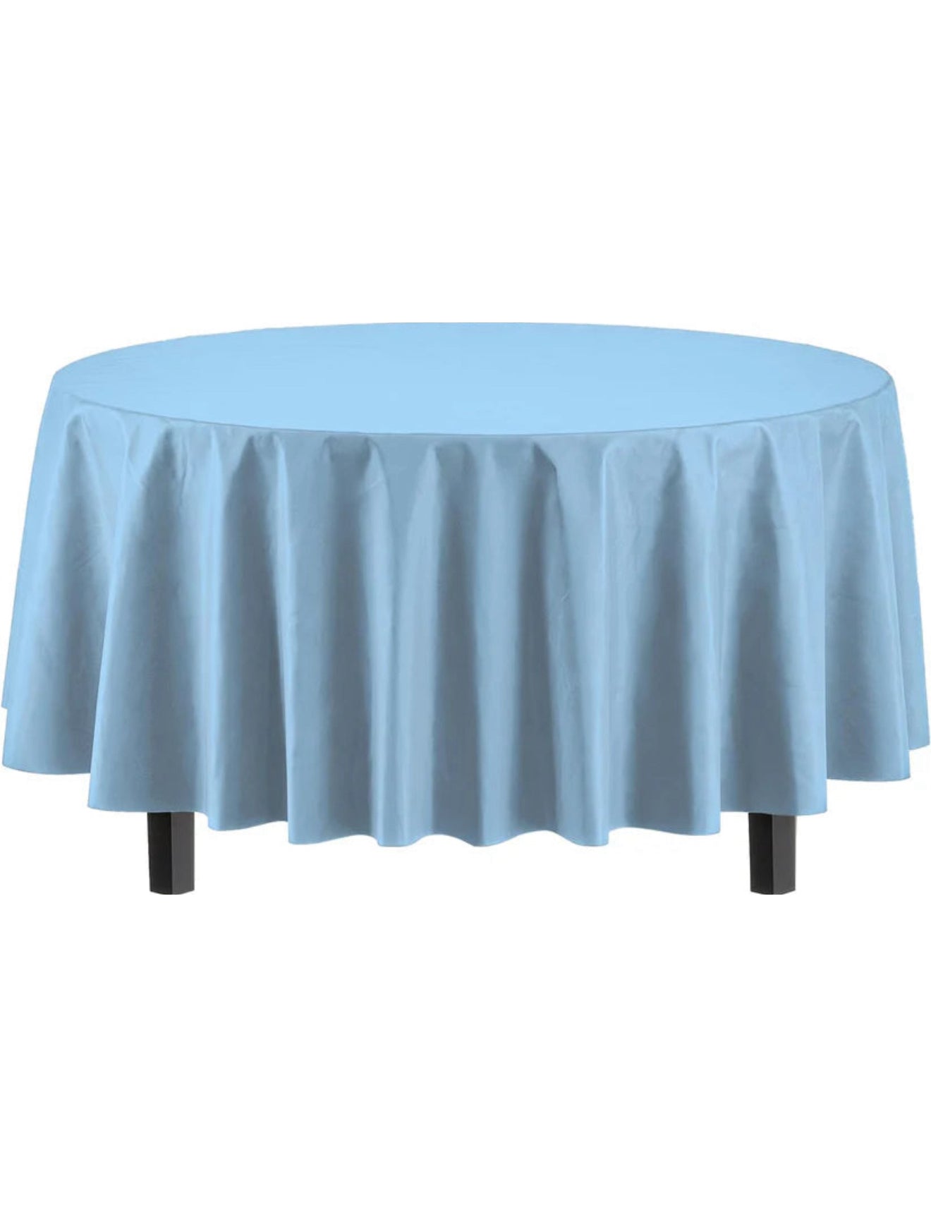 Round Light Blue Table Cover