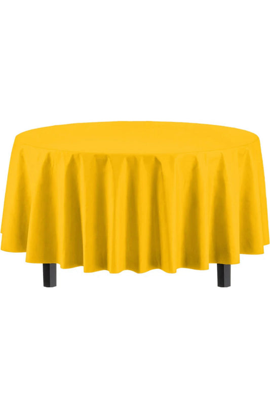 Round Yellow Table Cover