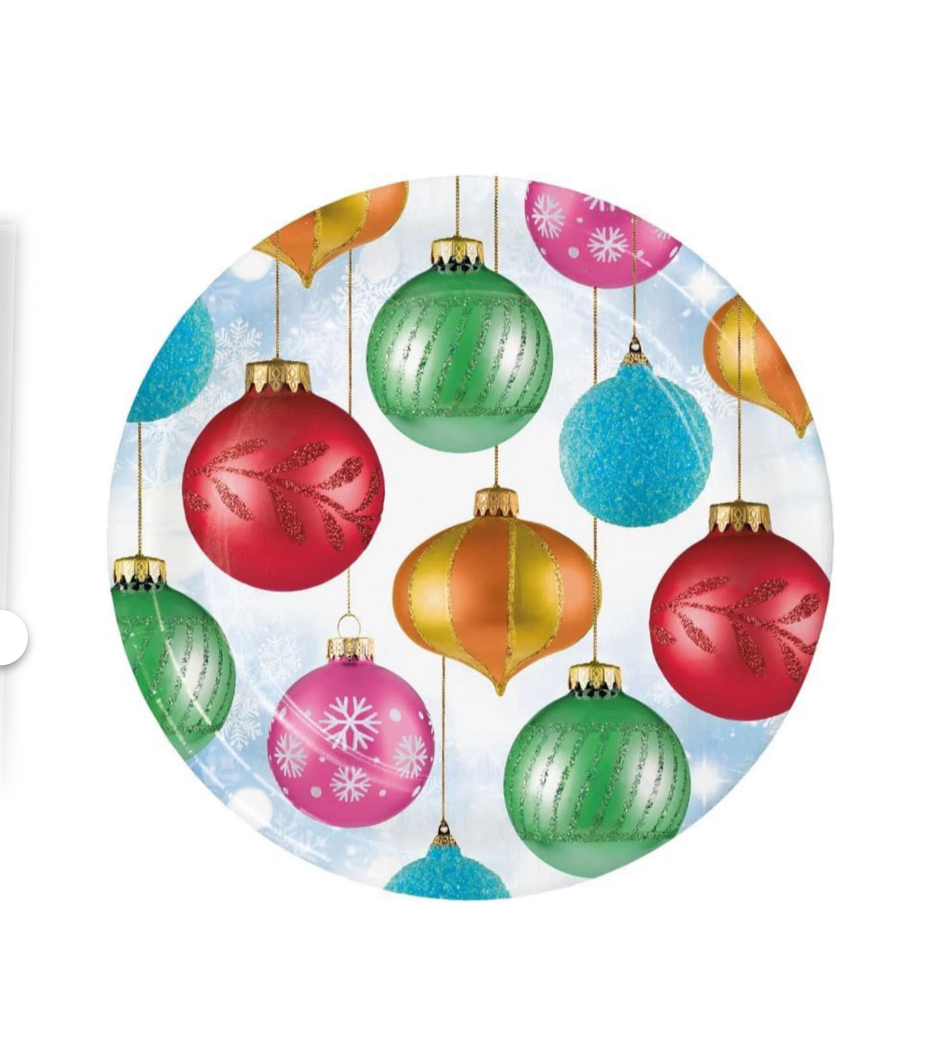 Christmas Ornaments Dessert Plates