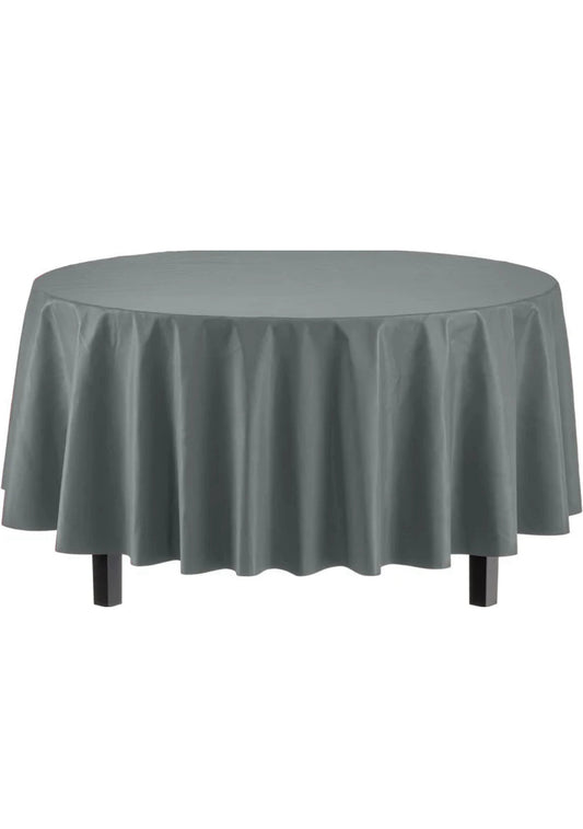 Round Silver Table Cover