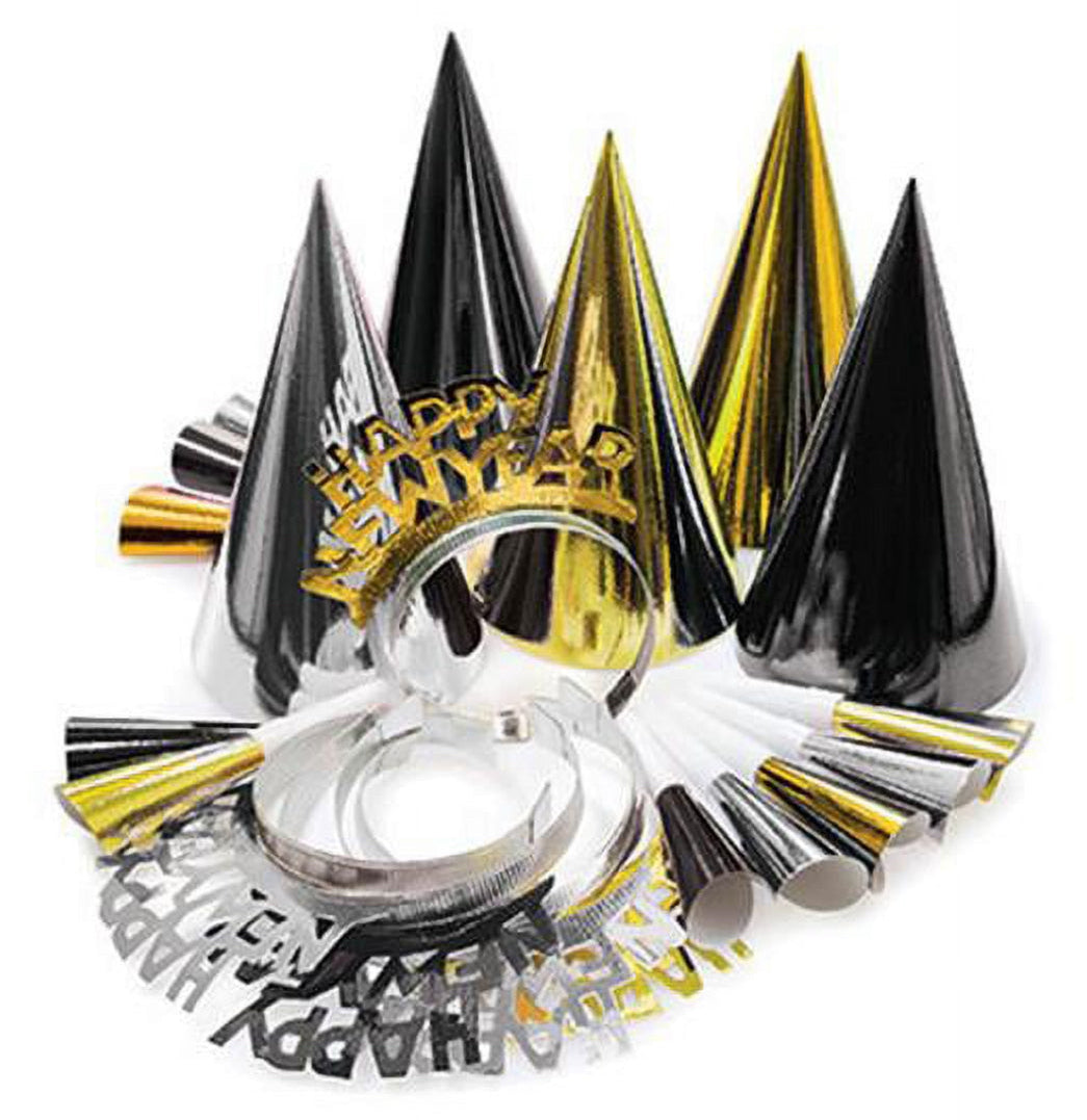 Black, Gold and Silver New Years Party Kit (10ppl)
