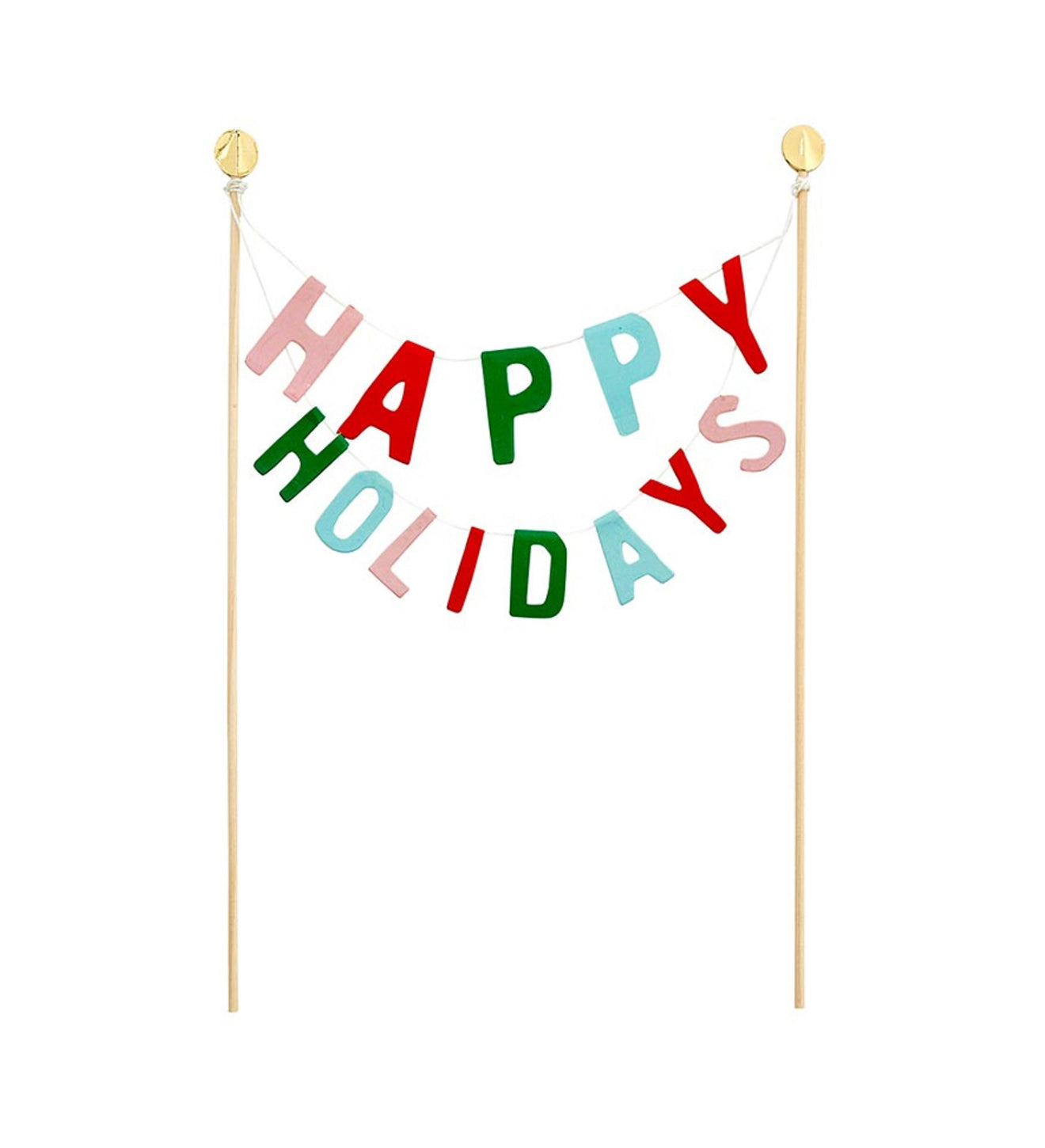 Happy Holidays Cake Topper
