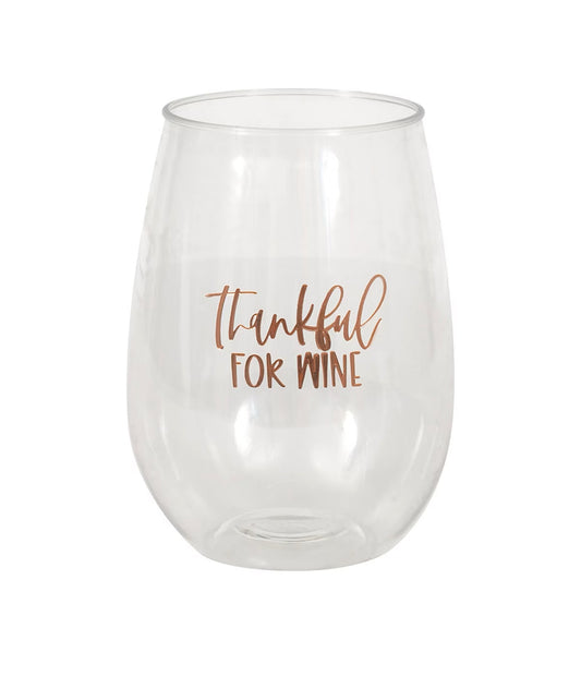Thankful For Wine Stemless Cup