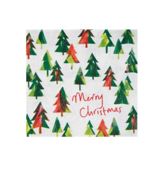 Merry Christmas Tree Luncheon Napkins