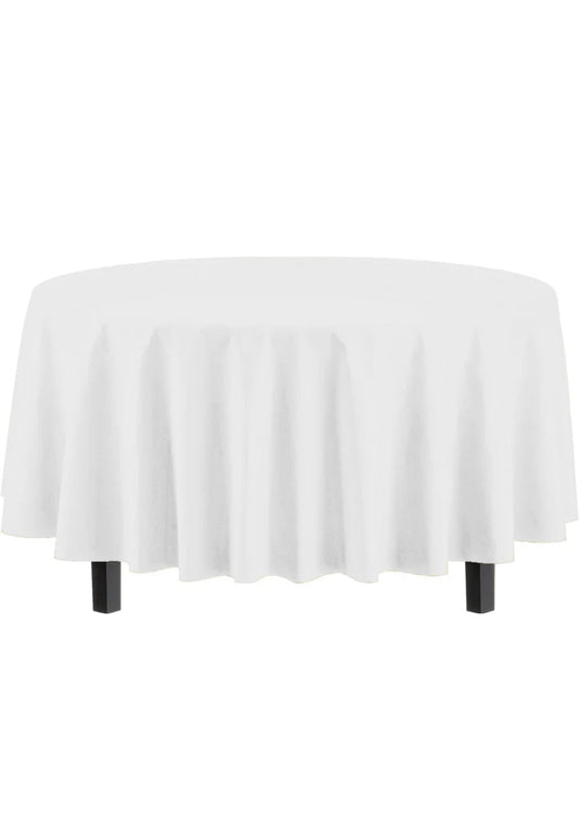 Round White Table Cover