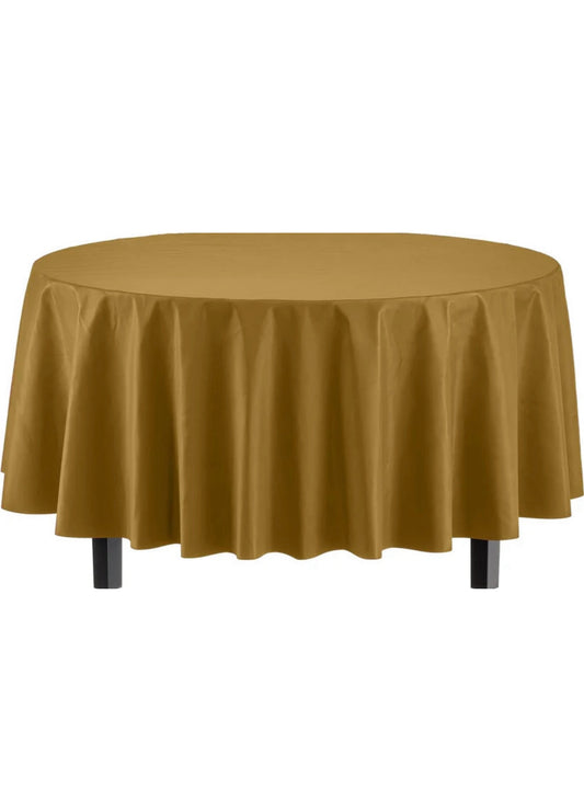 Round Gold Table Cover