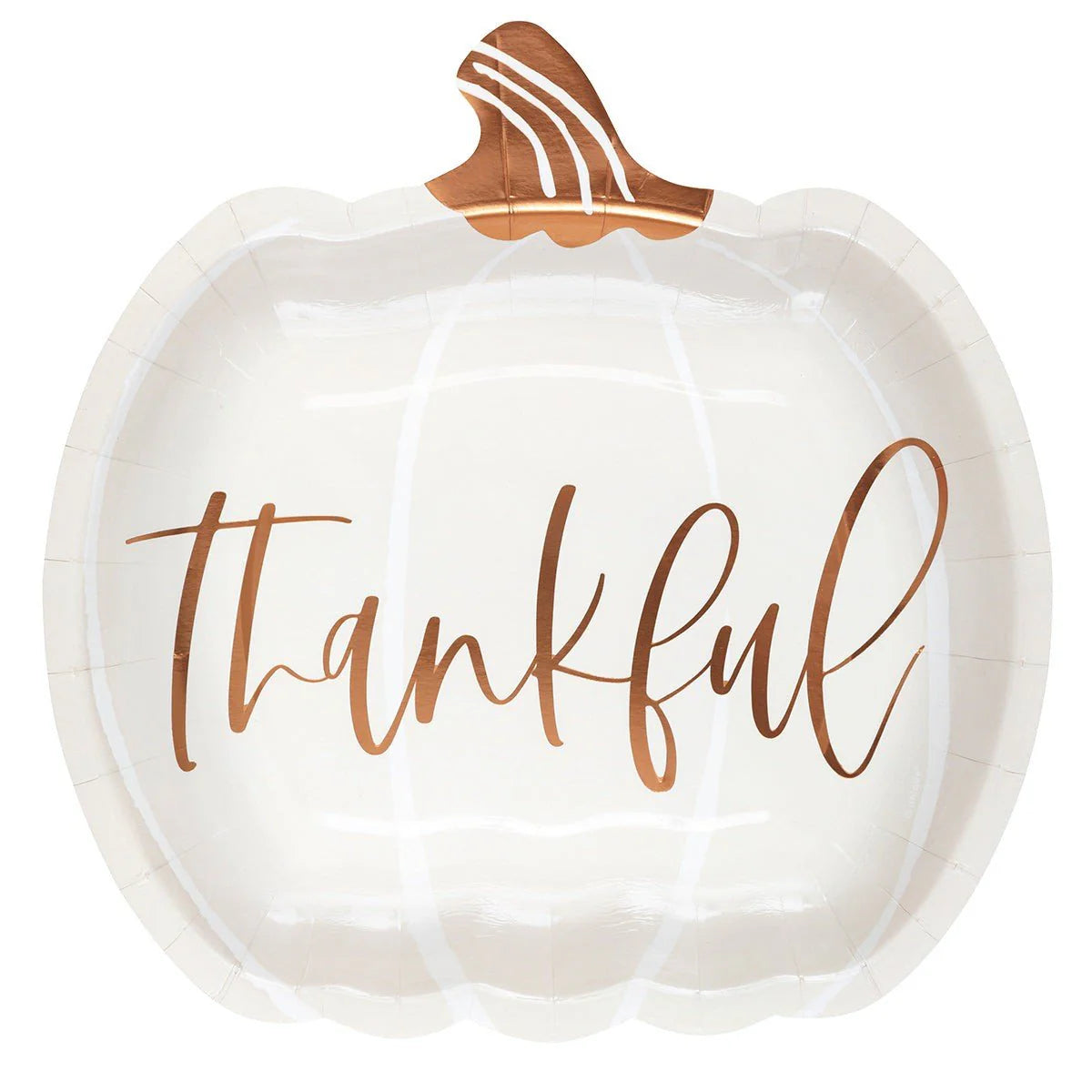 Thankful Pumpkin Shaped Lunch Plates