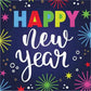 Happy New Year Multicolor Luncheon Napkins