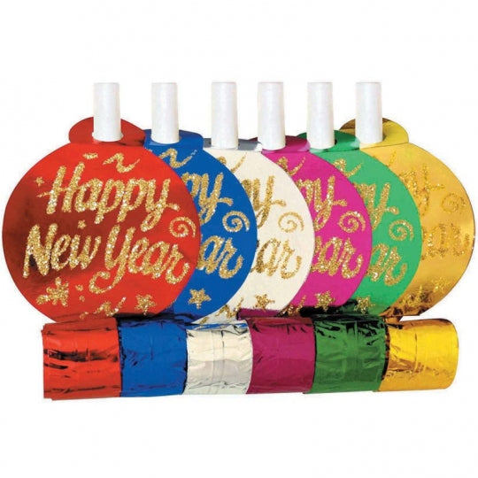 New Year Foil Paper Glitter Blowouts