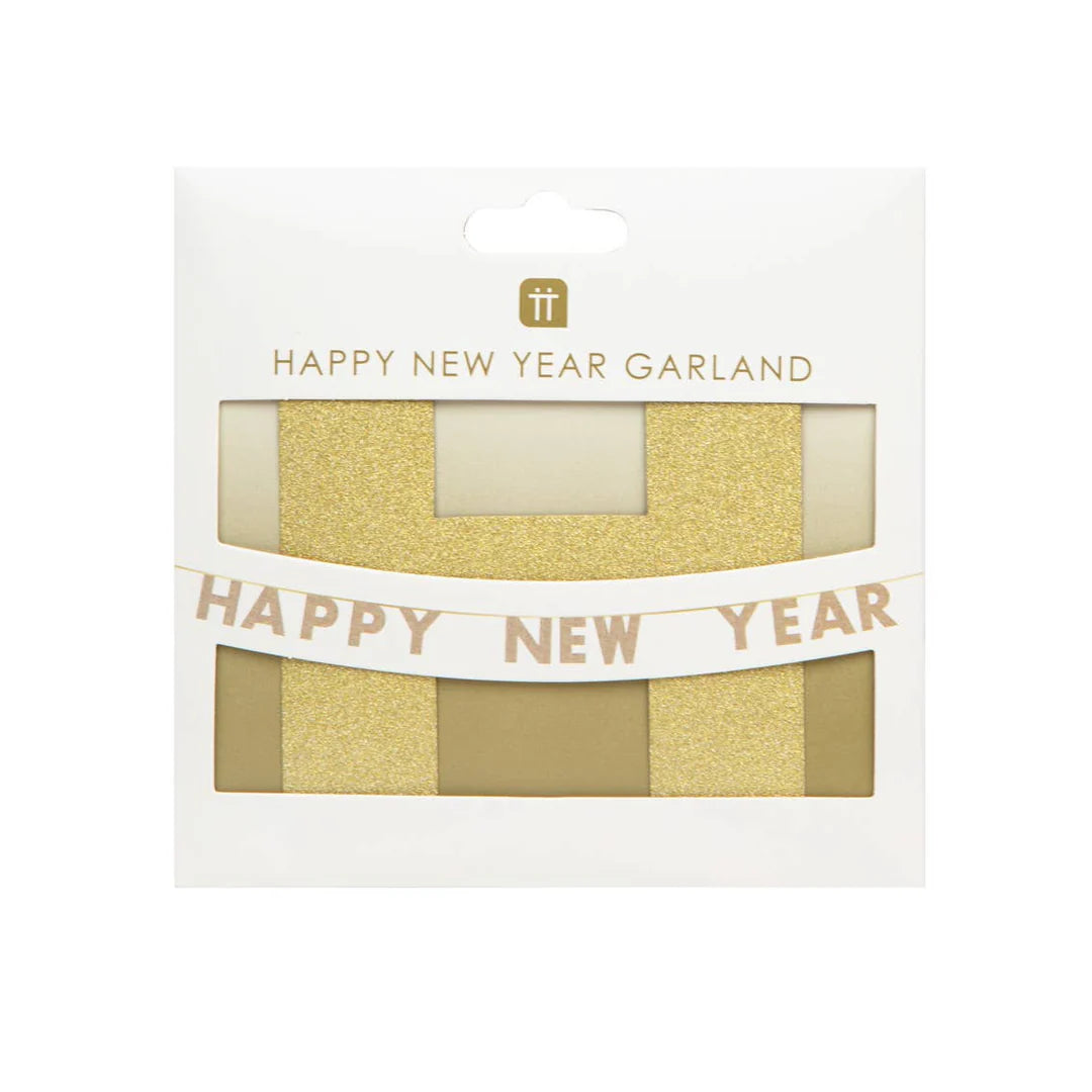 Gold Happy New Year Garland