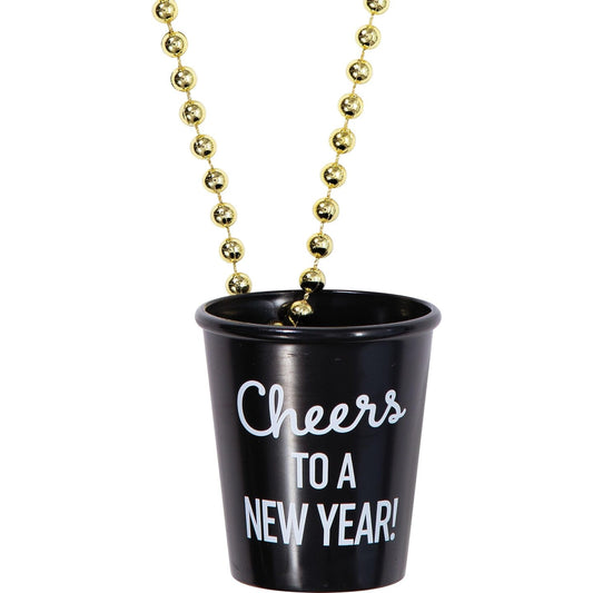 Cheers to a New Year Necklace w/ Shot Glass Favor
