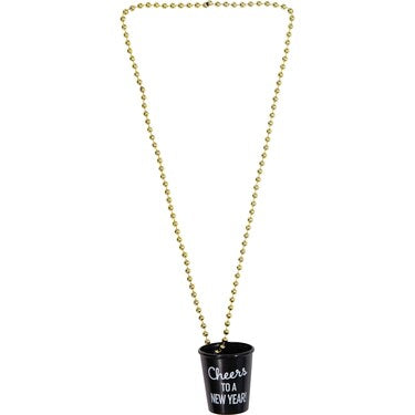 Cheers to a New Year Necklace w/ Shot Glass Favor