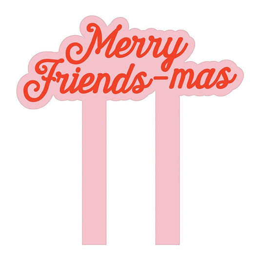 Acrylic Merry Friends-mas Cake Topper