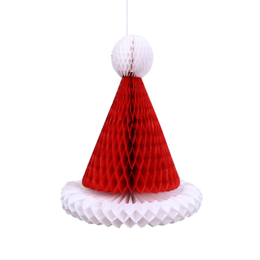 Santa Hat Honeycomb Decoration