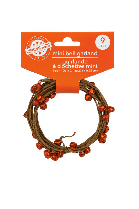 Christmas Mini Bell Garland Red Bells